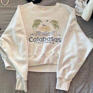 Abercrombie & Fitch White Calabasas Graphic Sweatshirt